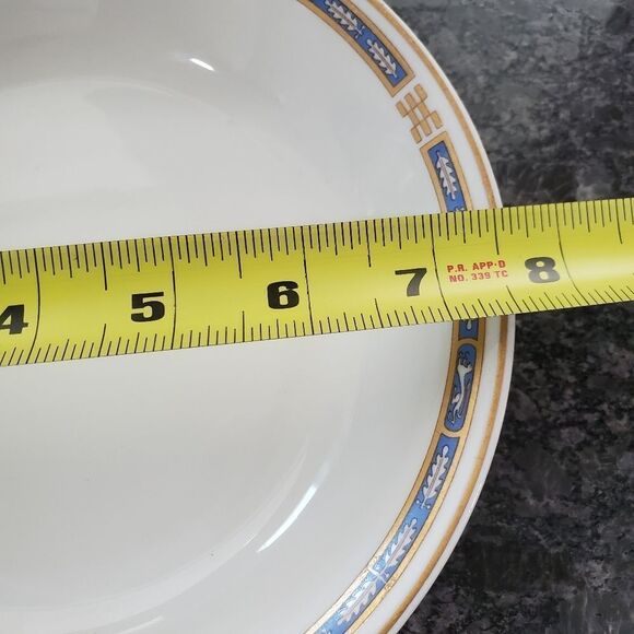 VINTAGE Syracuse Mistic Blue coup Soup Bowls Set of 3 - Picture 4 of 5